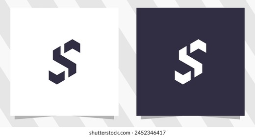 Vector de diseño de logotipo de letra s