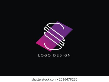 Letra s Ilustración vectorial de diseño de logotipo