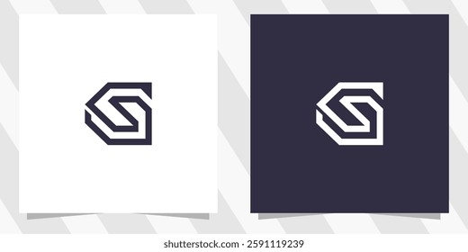 letter s logo design vector