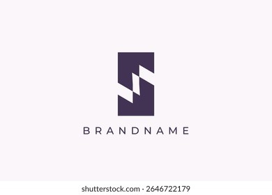 Modelo vetorial de design do logotipo da letra S.