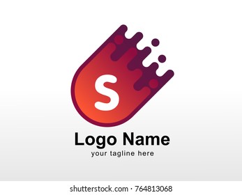 Letter S Logo. S Letter Design Vector with Meteor, Design concept, logo, logotype element for template.
