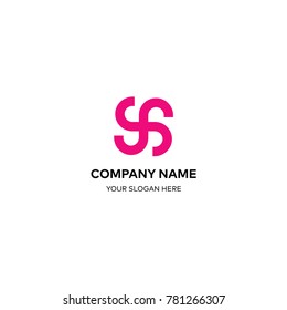 letter S logo design vector sign template