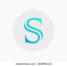 Letter S Logo Design White Round Stock Vector (Royalty Free) 1850996110 ...