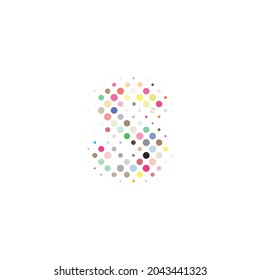 Letter S logo. Dots logo, dotted shape logotype vector design. colorful S letter logo in halftone dots style
