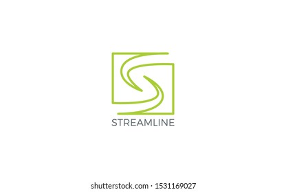 Letter S logo is formed with simple lines 