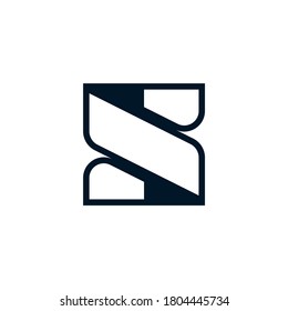 Logo de la letra s con concepto geométrico.