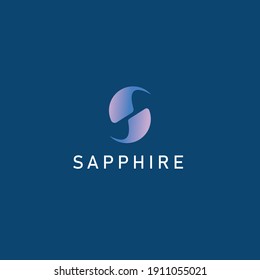 Letter S logo, gradient abstract logo vector design