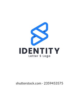 Letter S logo is great for initials, technology, health, internet, digital etc.