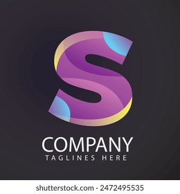logotipo de letra S
 tiene un hermoso color