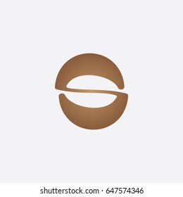 letter S logo, icon coffee