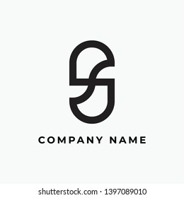 Letter S logo. icon combined geometric shape in creative way. fully free.