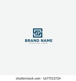 Elementos de plantilla de diseño de icono de logotipo de carta S 