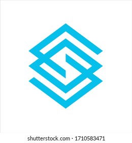 Elementos de plantilla de diseño de icono del logotipo de la letra S. vector del logotipo S inicial