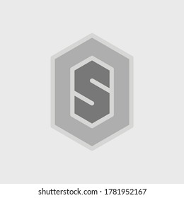 Elementos de la plantilla de diseño de iconos del logotipo de la letra S