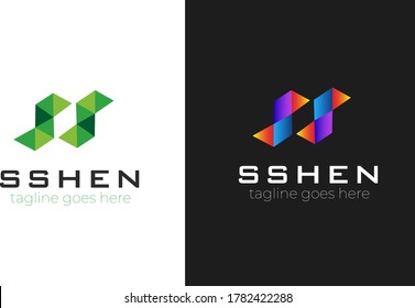 Letter S logo icon design template elements .S latter logo design modern minimal line art creative unique logotype .latter logo mark designs for company agency etc .polygon shape logo designs concept 