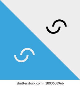 Elementos de la plantilla de diseño de iconos del logotipo de la letra S