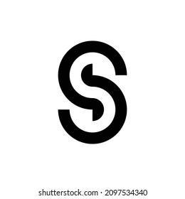Logo de la letra S. Diseño de iconos. Elementos de plantilla. Logotipos abstractos geométricos 