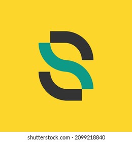 Letter S logo. Icon design. Template elements. Geometric abstract logos 