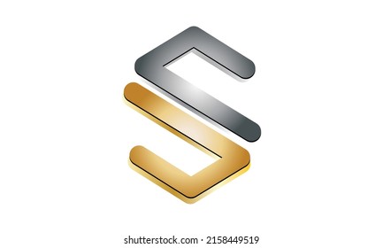 Elementos de la plantilla de diseño de iconos del logotipo de la letra S