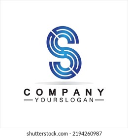  Plantilla de diseño de iconos del logotipo de la letra S