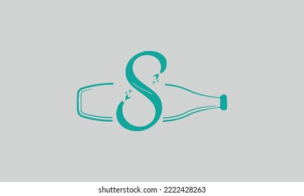 Elementos de la plantilla de diseño de iconos del logotipo de la letra S