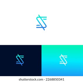 Elementos de plantilla de diseño de iconos del logotipo de la letra S.