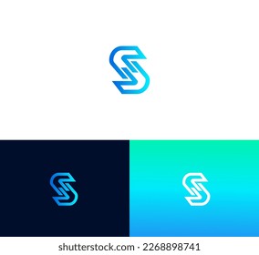 Elementos de plantilla de diseño de iconos del logotipo de la letra S.