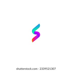 Letter S logo icon design template elements. 3D colorful S letter logo.