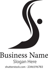 Elementos de la plantilla de diseño de iconos del logotipo de la letra S