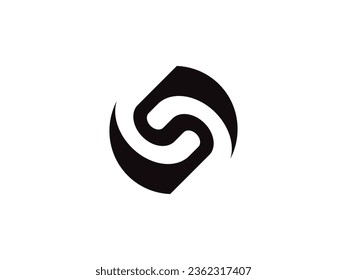 Elementos de la plantilla de diseño de iconos del logotipo de la letra S