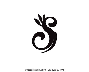 Elementos de la plantilla de diseño de iconos del logotipo de la letra S
