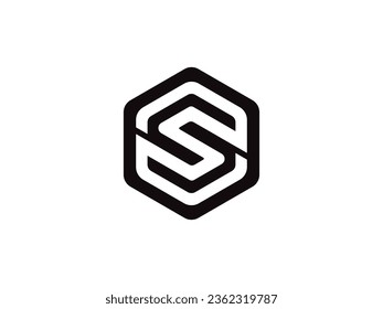 Elementos de la plantilla de diseño de iconos del logotipo de la letra S