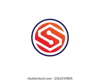 Elementos de la plantilla de diseño de iconos del logotipo de la letra S