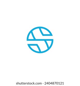 Elementos de la plantilla de diseño de iconos del logotipo de la letra S	