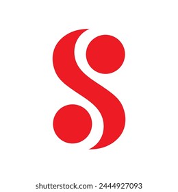 Elementos de Plantilla de diseño de ícono de logotipo S