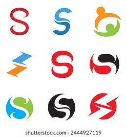 Letter S logo icon design template elements