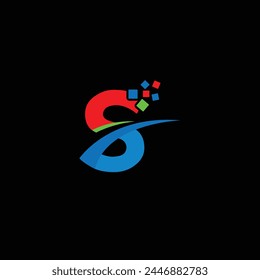 Elementos de Plantilla de diseño de ícono de logotipo S