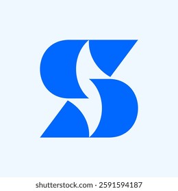 Letter S logo. Icon design. Template elements. Geometric abstract logos