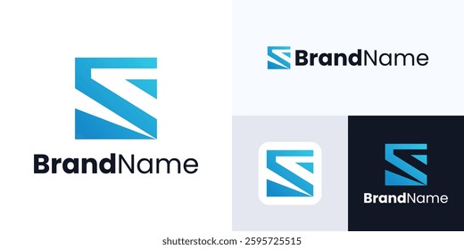 Letter S logo icon design, Creative simple modern icon S for identity symbol, Letter S vector gradient illustration, Initial S logo for Business identity, Technology, Construction, Architecture, ETC.