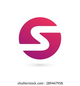 Elementos de plantilla de diseño de icono de logotipo de carta S