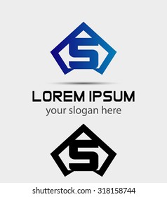 Letter S logo icon design template
