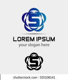 Letter S logo icon design template elements
