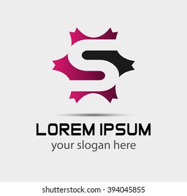 Letter S logo icon design template elements. Vector color sign
