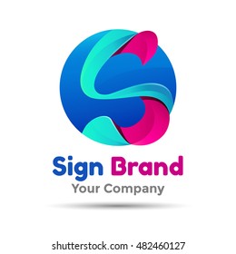 Letter S logo icon design template elements. Creative colorful abstract vector illustration for your business company.