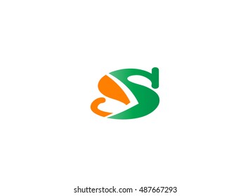 Letter S logo icon design template elements. Vector color sign
