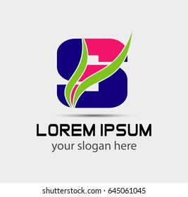 Letter S logo icon design template elements. Vector color sign
