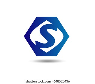 Letter S logo icon design template elements. Vector color sign
