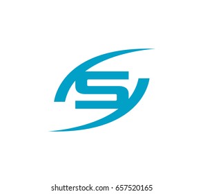 Letter S logo icon design template elements. Vector color sign
