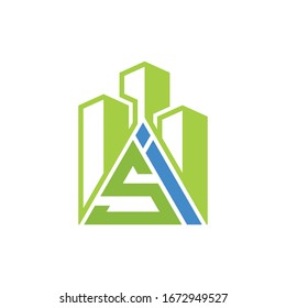 Icono del logotipo de la letra S para el diseño de identidad corporativa aislado en fondo blanco.