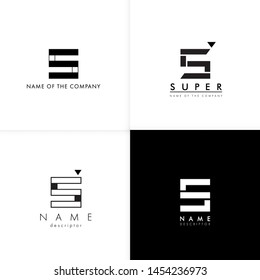 Letra S logotipo icono de diseño de Vector Plantilla aislada. Letra S Diseño de logotipo Monograma. Identidad de marca de empresa constructora. Símbolo gráfico del alfabeto para la identidad empresarial Corporativa. Carta 